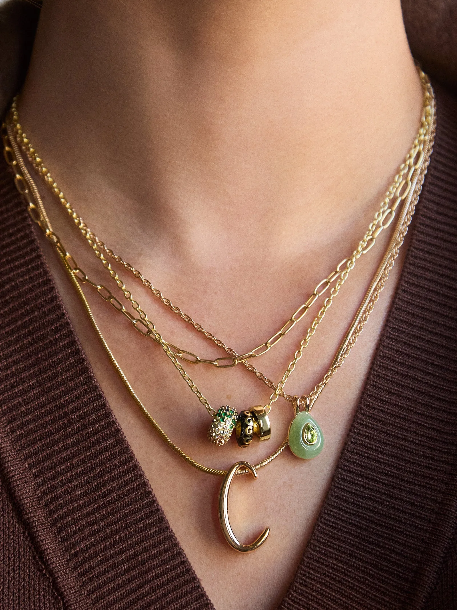 Classic Script Initial Necklace - Classic Script sold by BaubleBar product image thumbnail 2