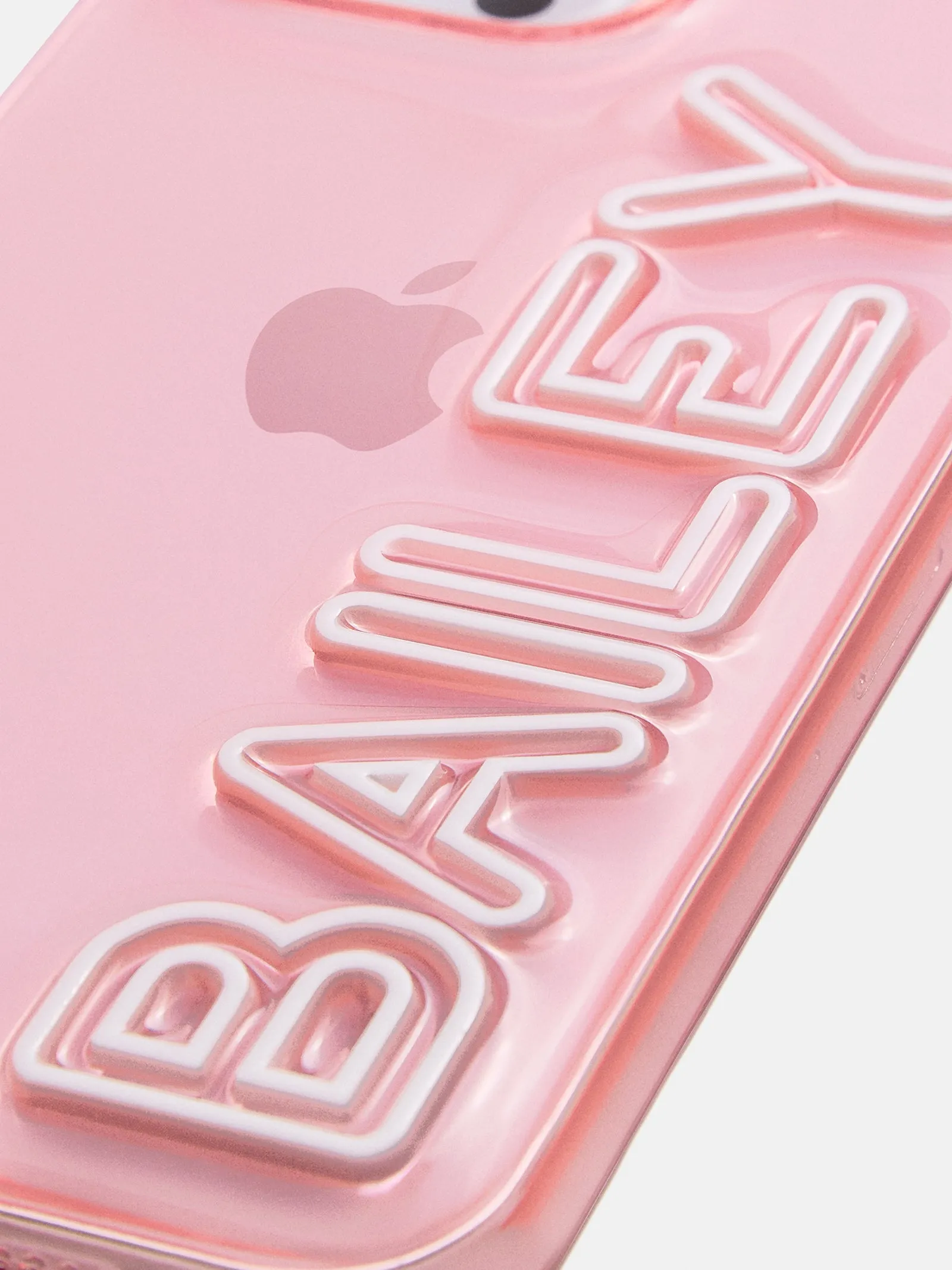 Fine Line Custom iPhone Case - Transparent Pink/White sold by BaubleBar product image thumbnail 2