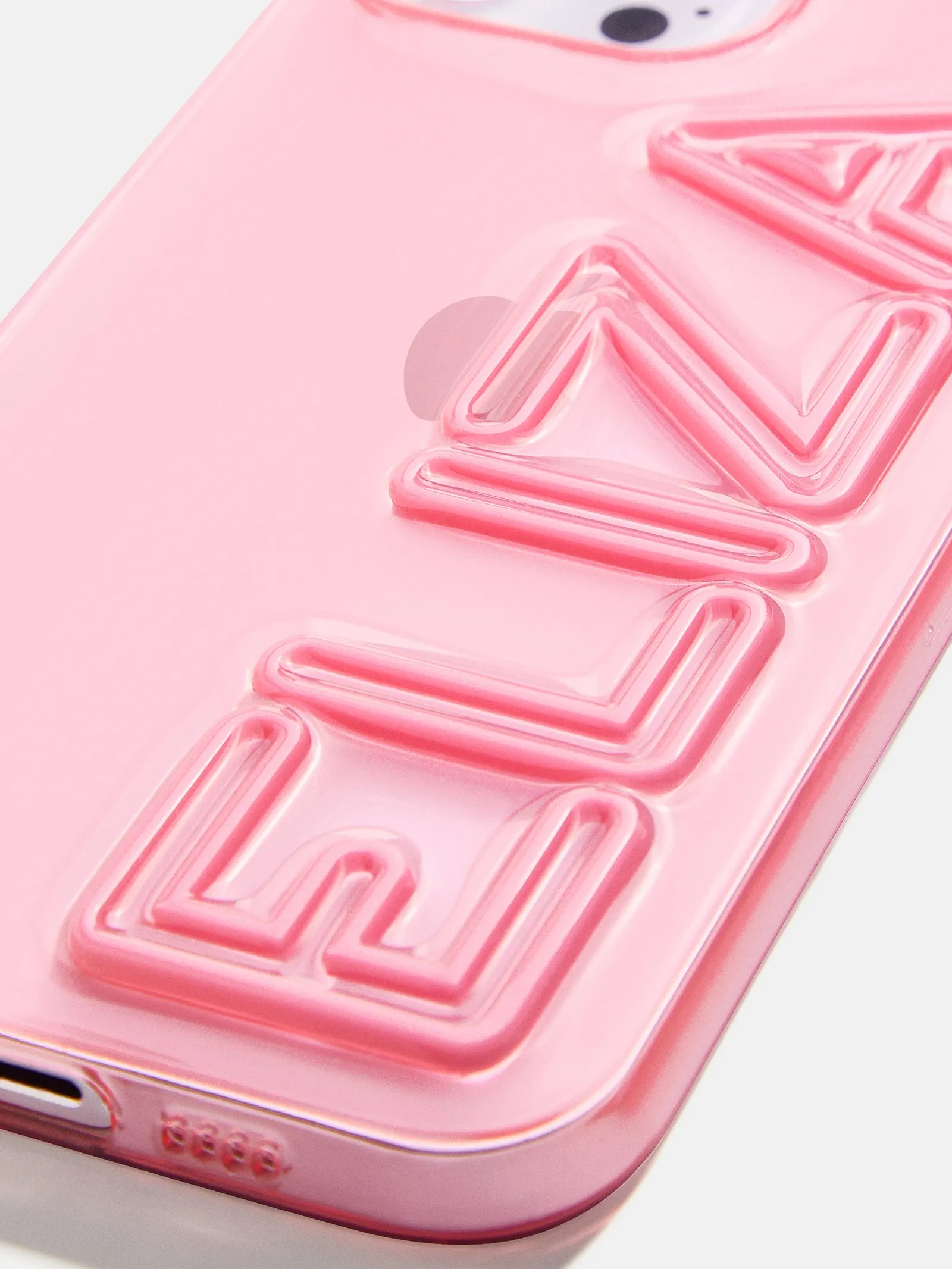 Fine Line Custom iPhone Case - Transparent Pink/Pink sold by BaubleBar product image thumbnail 2