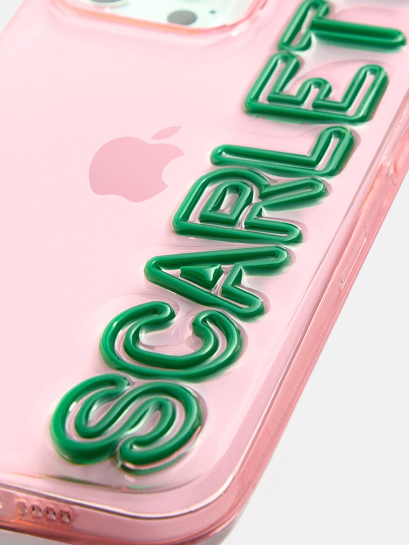 Fine Line Custom iPhone Case - Transparent Pink/Green sold by BaubleBar product image thumbnail 2