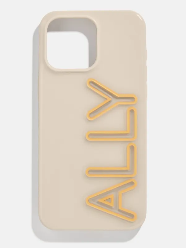 Fine Line Custom iPhone Case - Beige/Antique Gold sold by BaubleBar