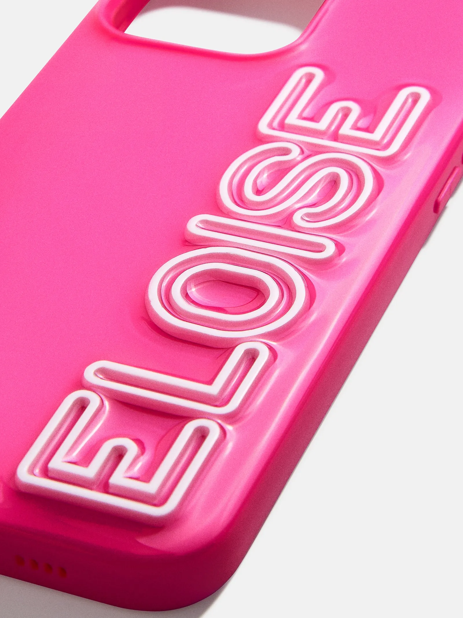 Fine Line Custom iPhone Case - Hot Pink/White sold by BaubleBar product image thumbnail 2