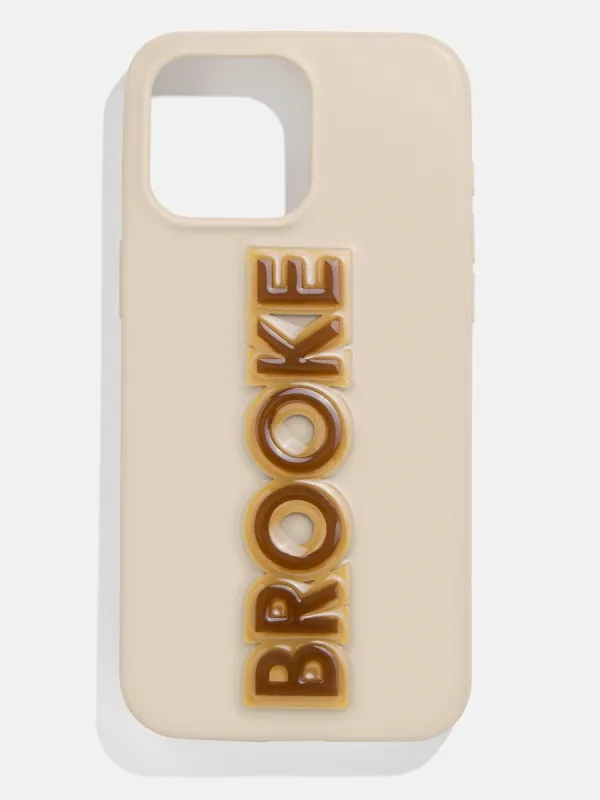 Block Font Custom iPhone Case - Beige/Brown sold by BaubleBar