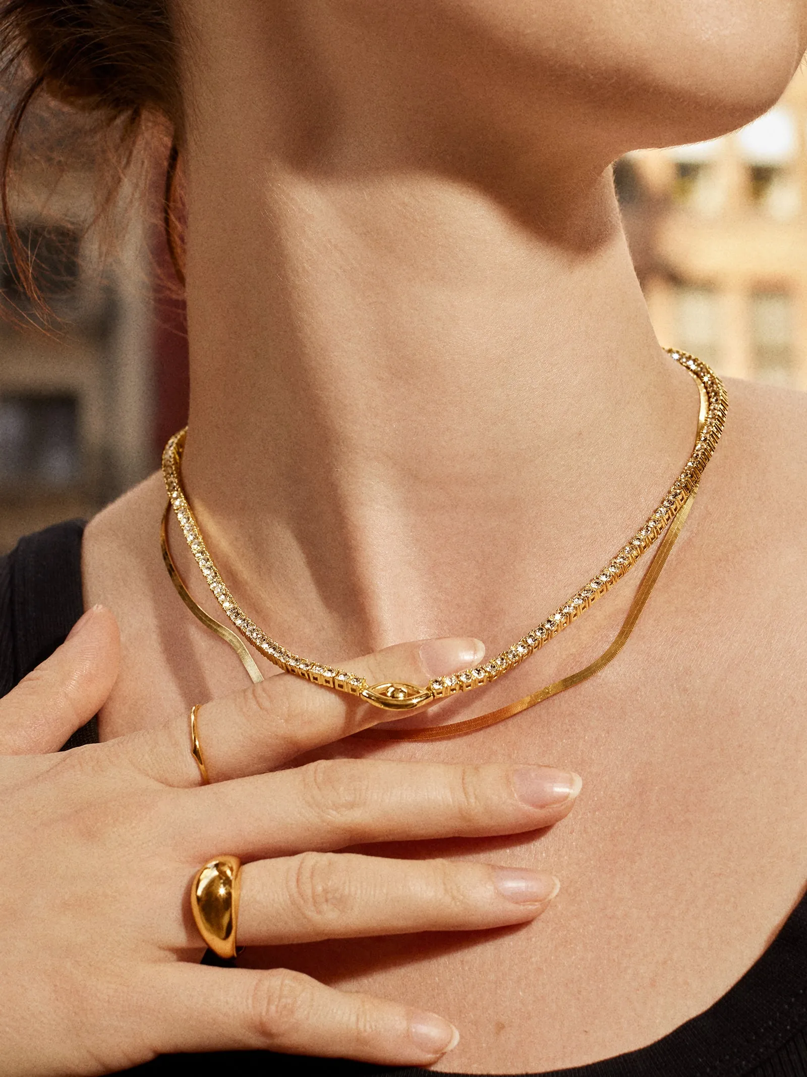 Evil Eye Tennis Necklace - Evil Eye sold by BaubleBar product image thumbnail 2