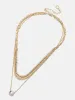 Kenna Layered Necklace - Gold/Pavé sold by BaubleBar