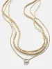 Kenna Layered Necklace - Gold/Pavé sold by BaubleBar