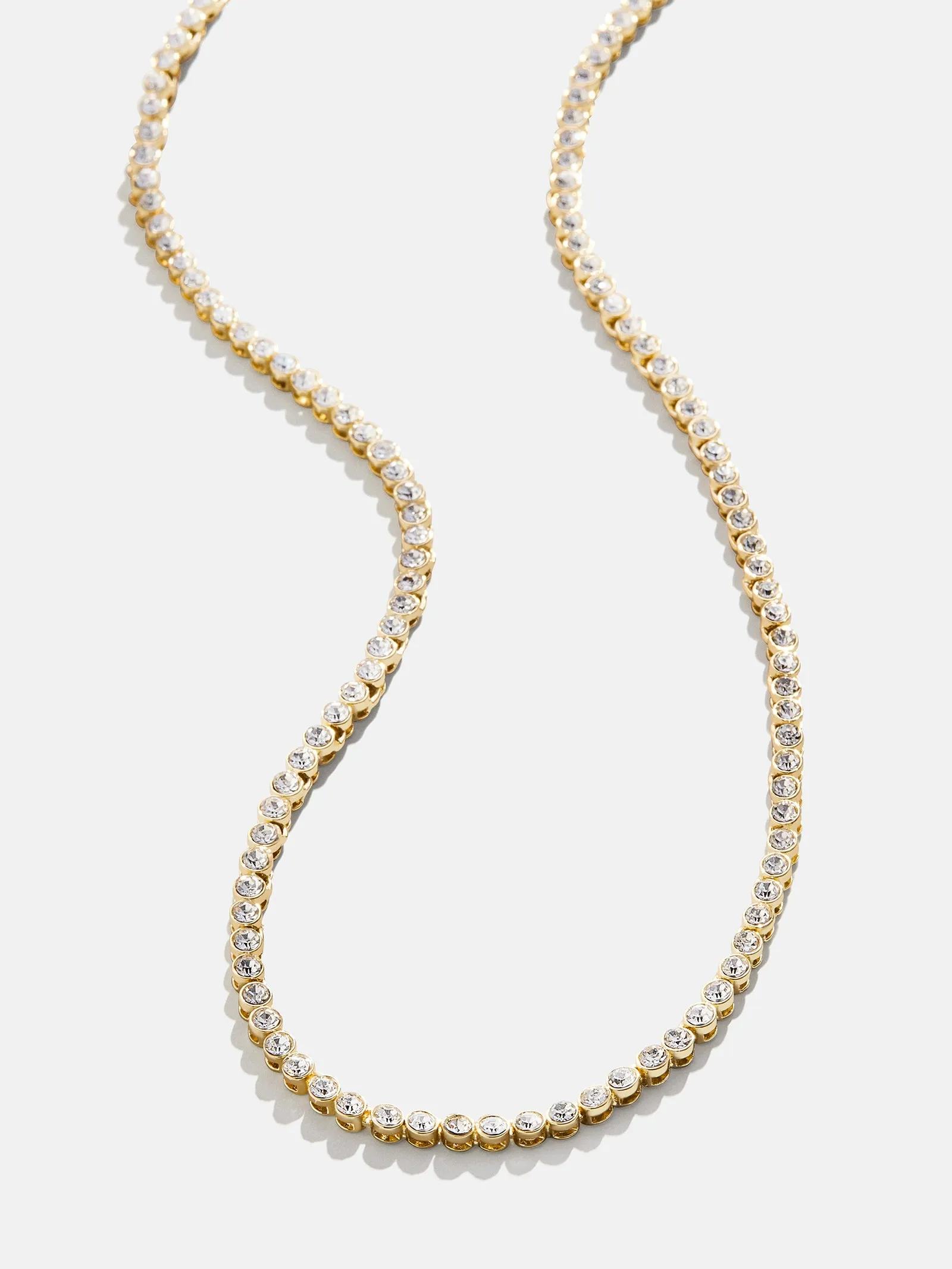 Amanda Tennis Necklace - Clear/Gold sold by BaubleBar