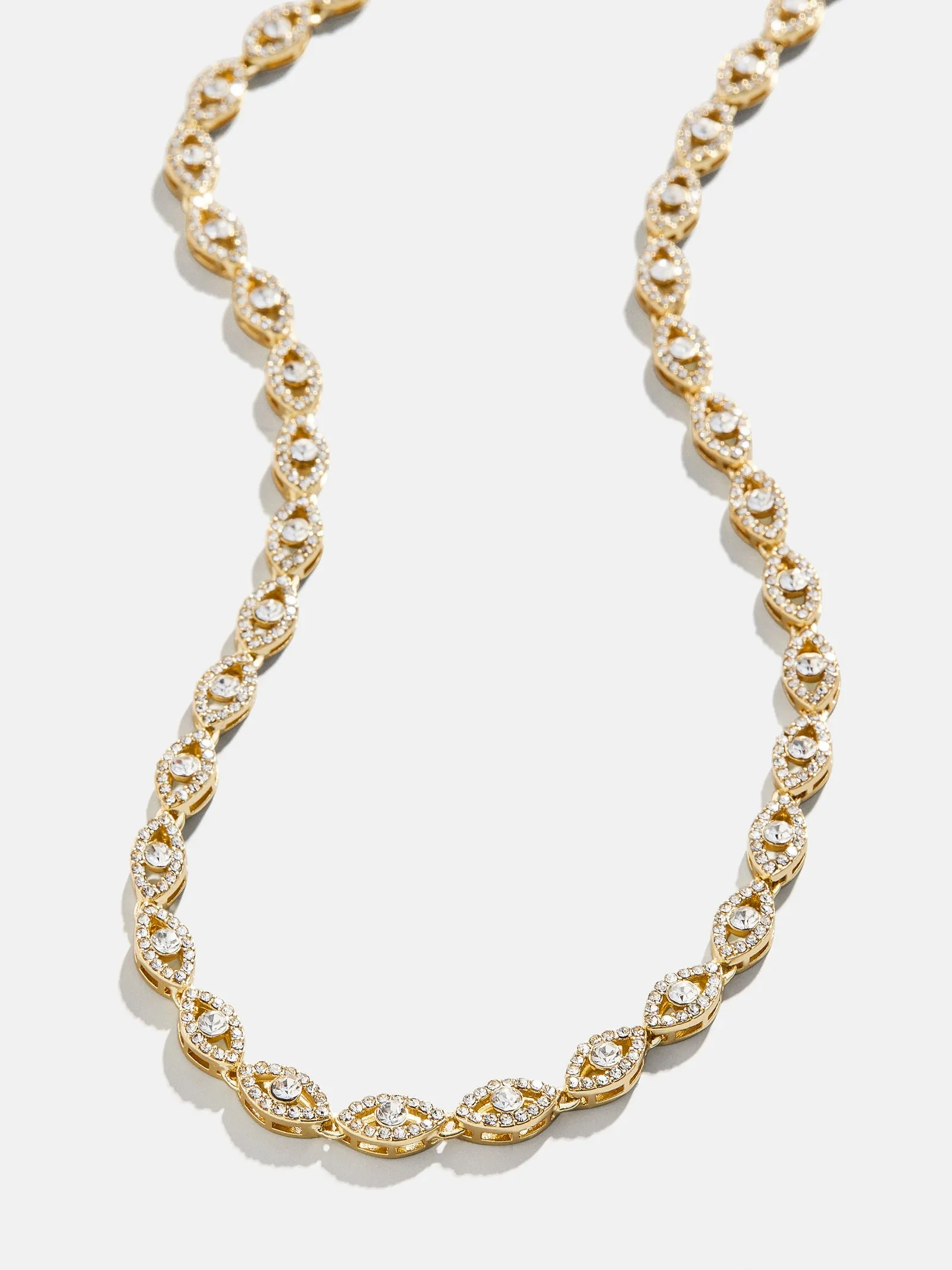 Evil Eye On Repeat Tennis Necklace - Gold/Pavé sold by BaubleBar