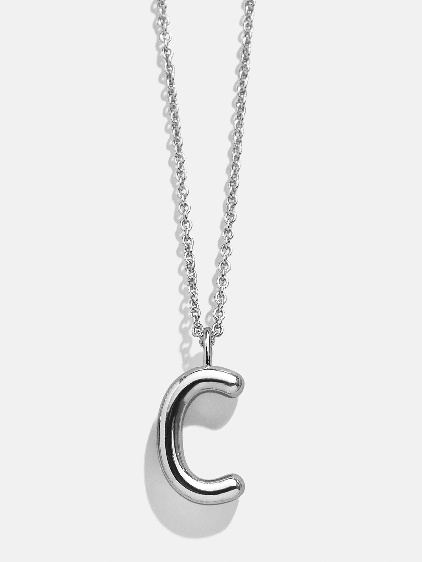 Classic Sterling Silver Initial Necklace - Sterling Silver sold by BaubleBar product image thumbnail 5