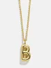 Classic Gold Initial Necklace - Gold Plated Brass sold by BaubleBar