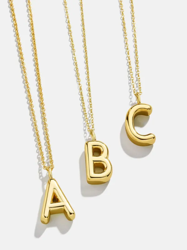 Classic Gold Initial Necklace - Gold Plated Brass sold by BaubleBar