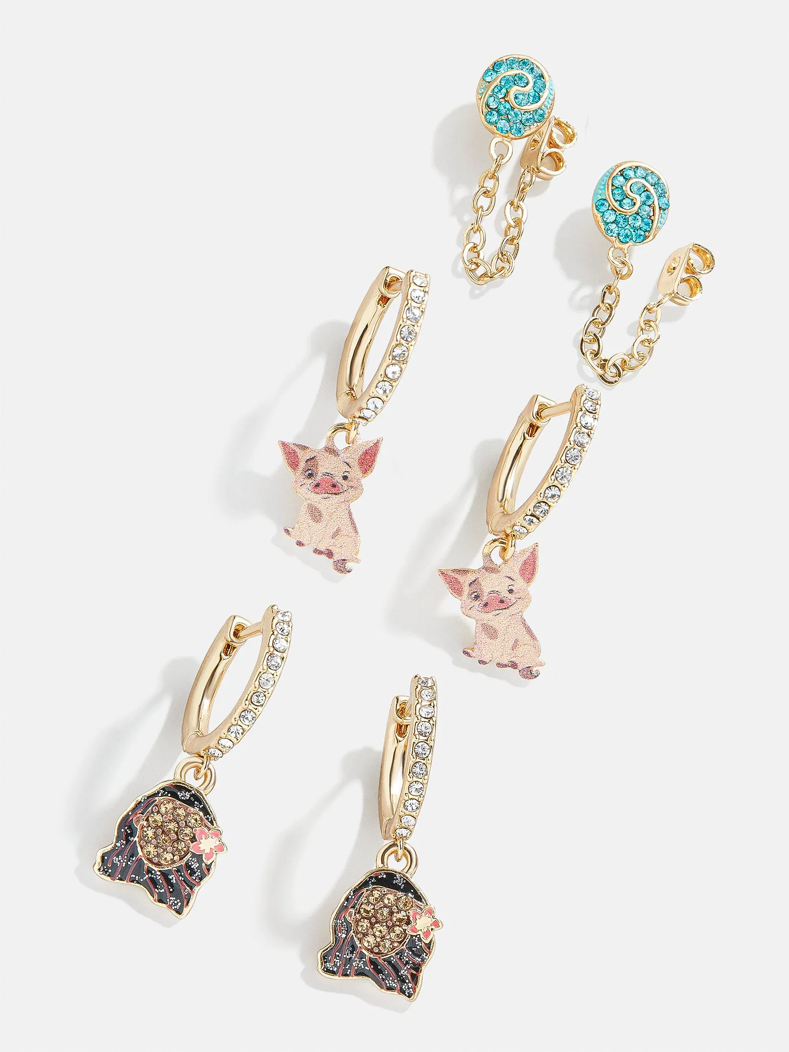 Moana Disney Princess Earring Set - Pink sold by BaubleBar