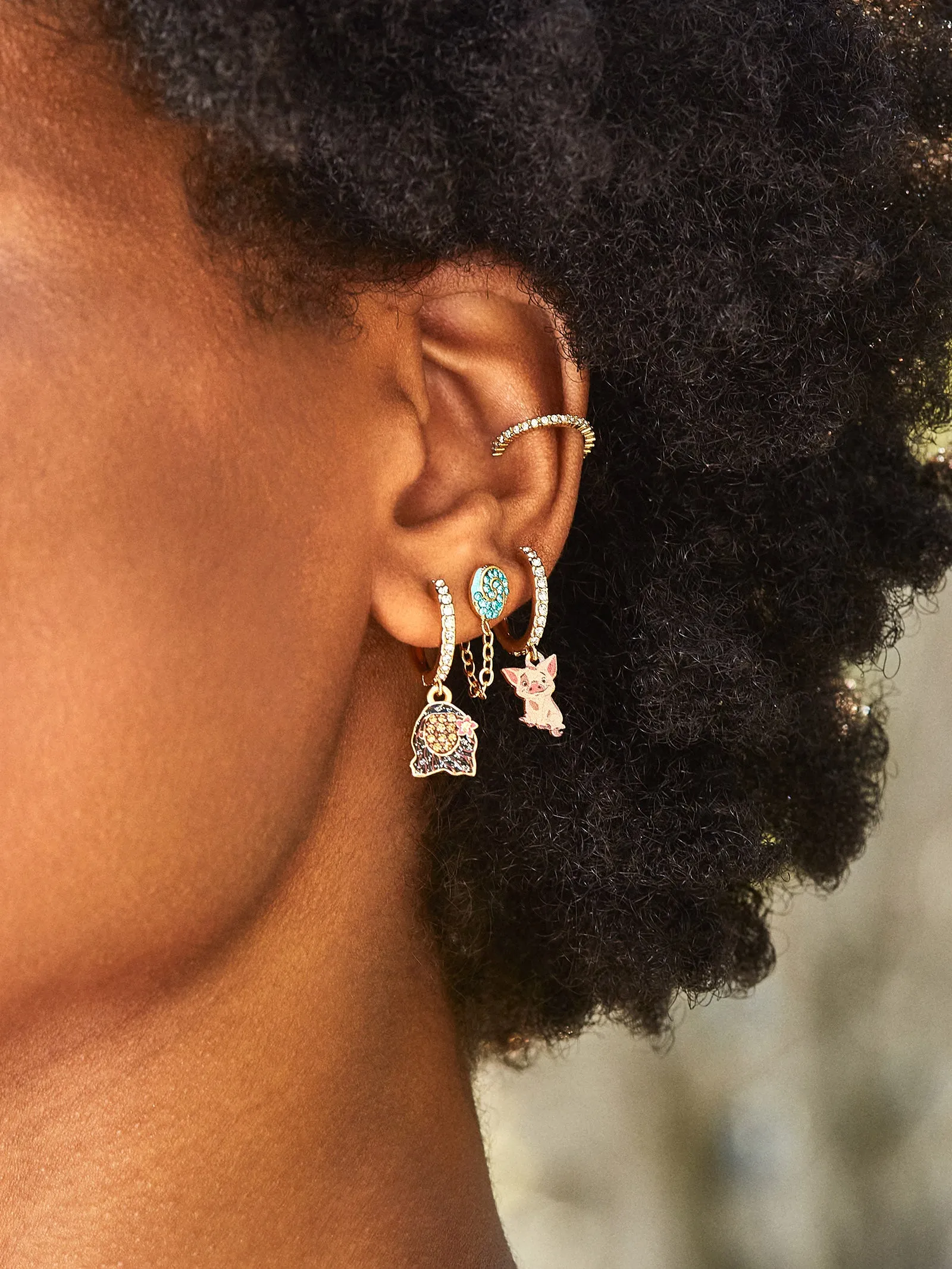 Moana Disney Princess Earring Set - Pink sold by BaubleBar product image thumbnail 2