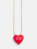 Millie Bubble Heart Custom Initial Necklace - Red sold by BaubleBar
