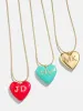 Millie Bubble Heart Custom Initial Necklace - Red sold by BaubleBar