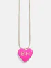 Millie Bubble Heart Custom Initial Necklace - Hot Pink sold by BaubleBar