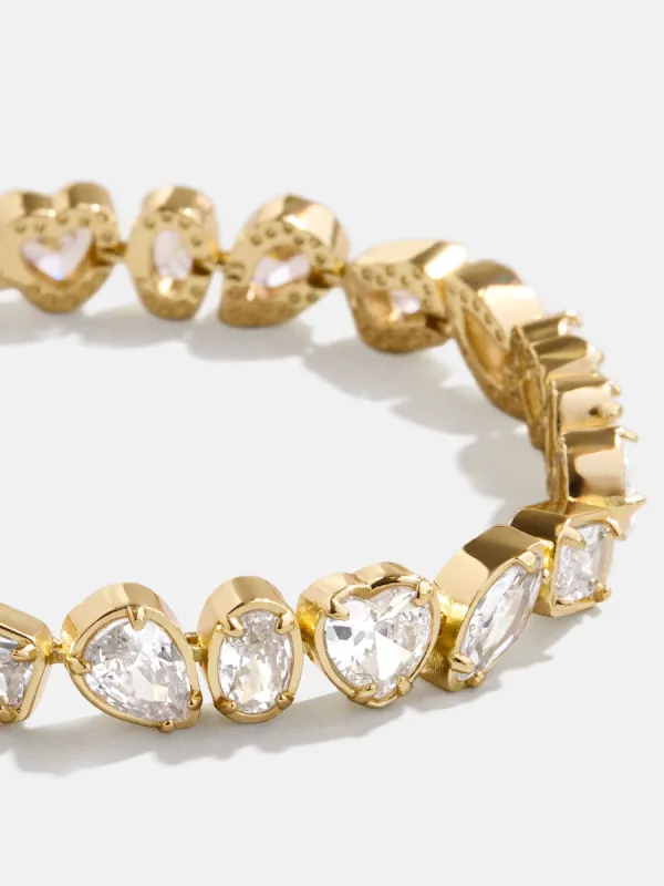 Eva Tennis Bracelet - Gold/Pavé sold by BaubleBar