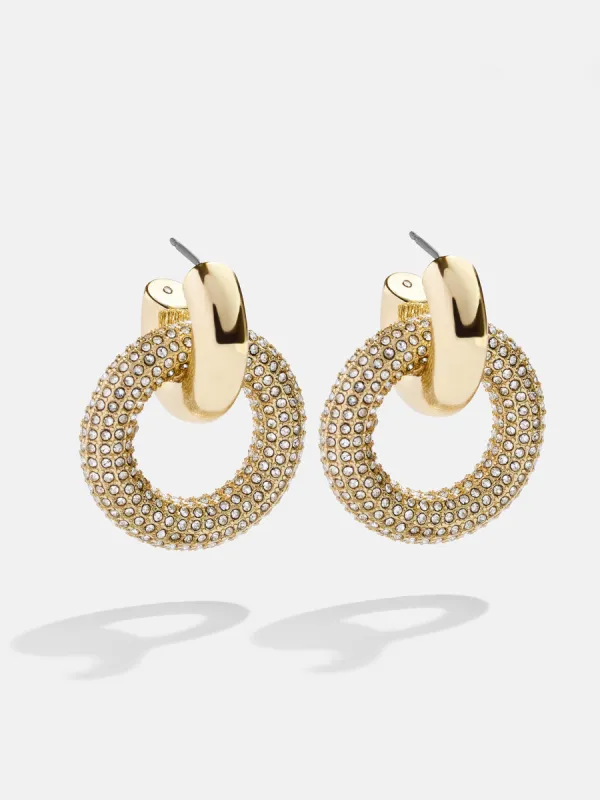 Donna Earrings - Gold/Pavé sold by BaubleBar