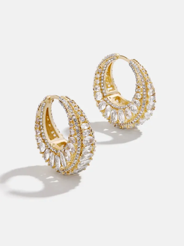 Lillian Earrings - Gold/Pavé sold by BaubleBar