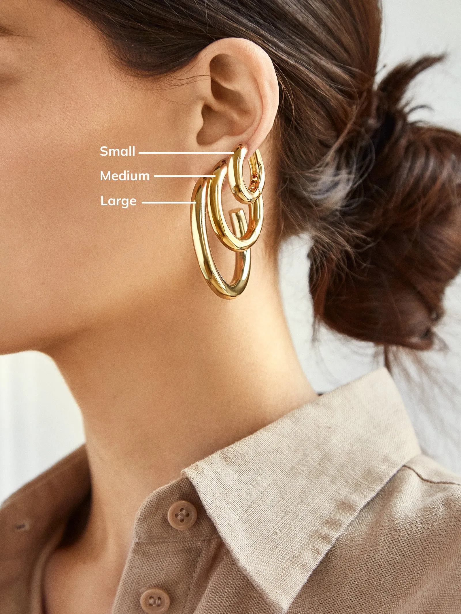 Dalilah Hoops - Medium sold by BaubleBar product image thumbnail 3