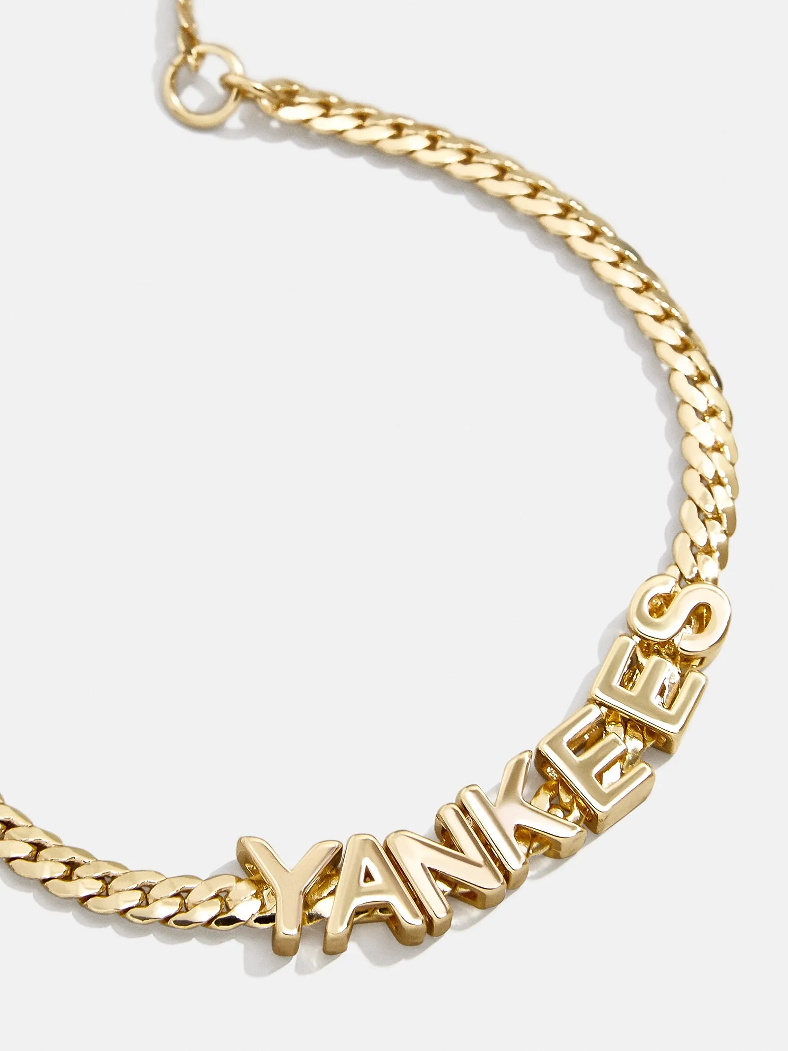 MLB Gold Curb Chain Bracelet - New York Yankees sold by BaubleBar