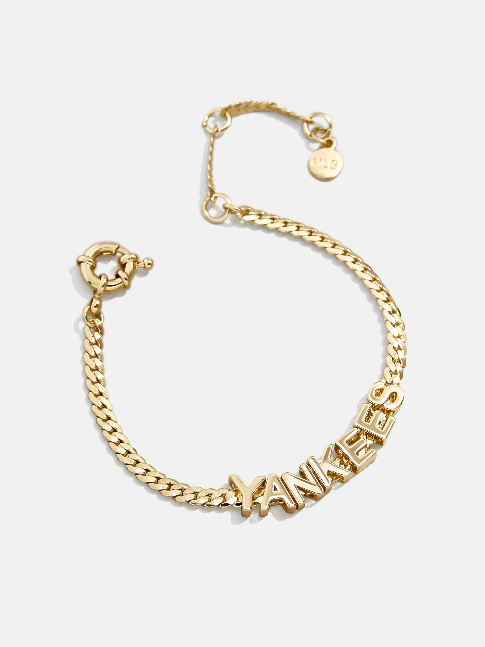 MLB Gold Curb Chain Bracelet - New York Yankees sold by BaubleBar product image thumbnail 3