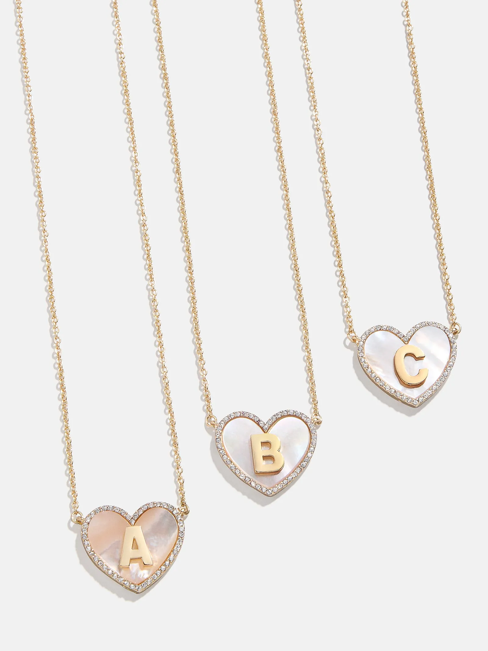 Heart Initial Pendant Necklace - Gold/Pavé sold by BaubleBar