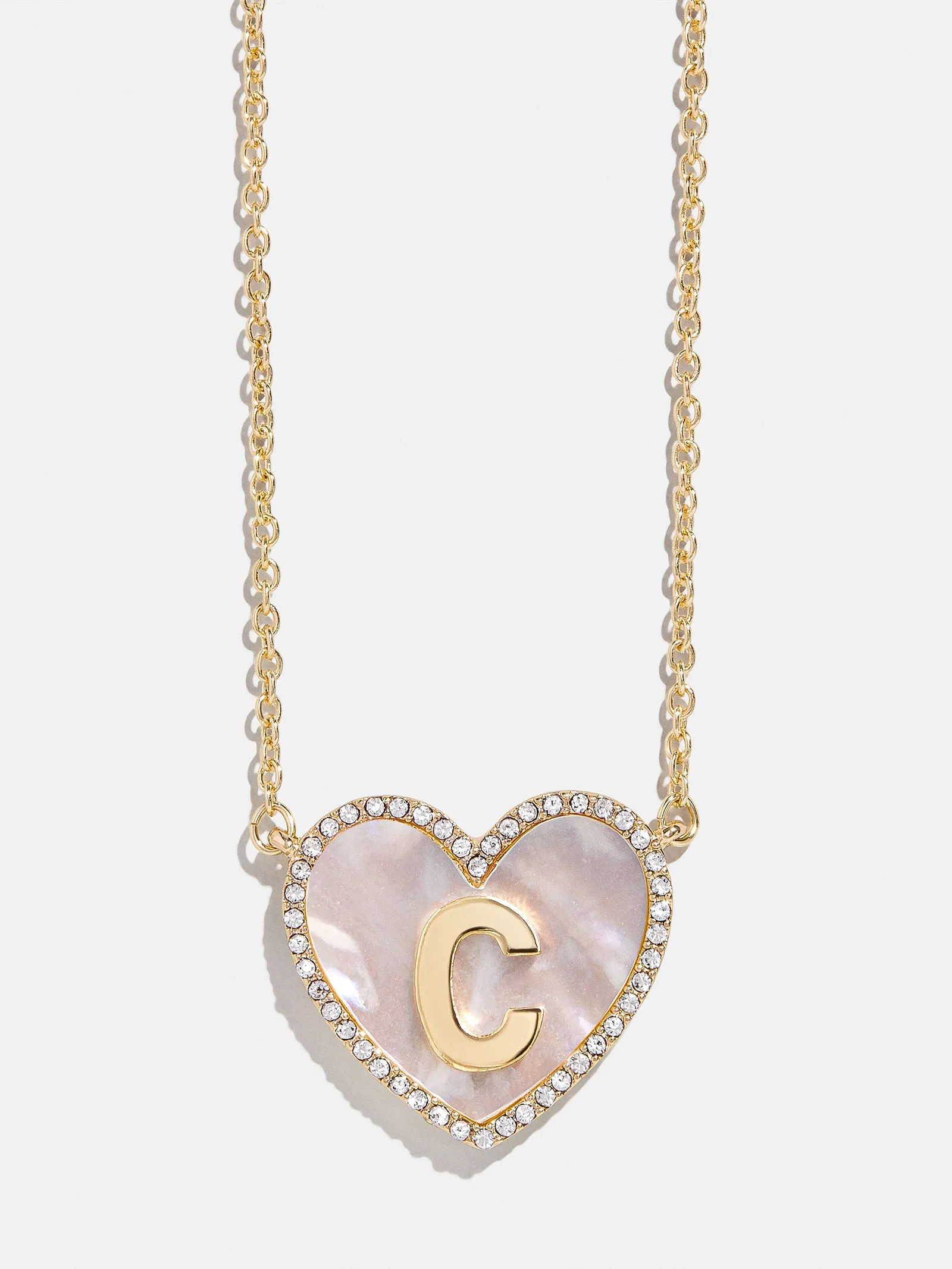 Heart Initial Pendant Necklace - Gold/Pavé sold by BaubleBar product image thumbnail 5