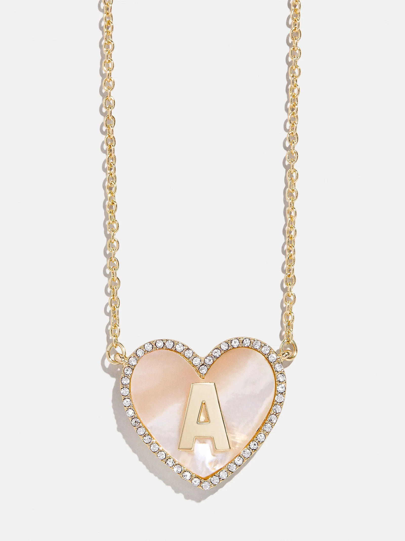 Heart Initial Pendant Necklace - Gold/Pavé sold by BaubleBar product image thumbnail 3