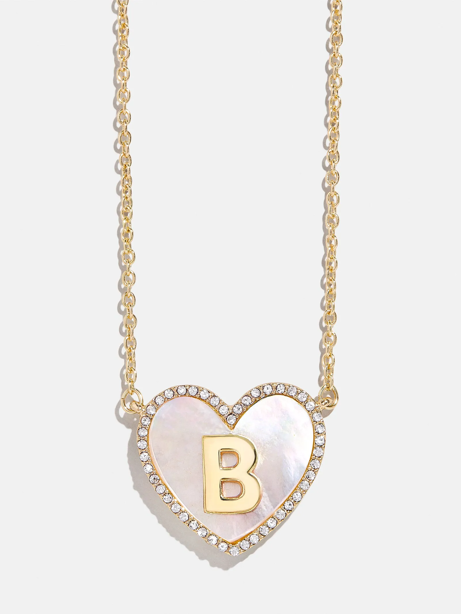 Heart Initial Pendant Necklace - Gold/Pavé sold by BaubleBar product image thumbnail 4