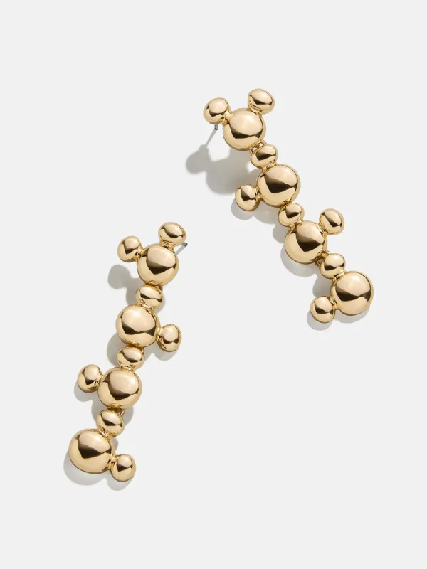 Mickey Mouse Disney Drop Statement Earrings - Gold sold by BaubleBar