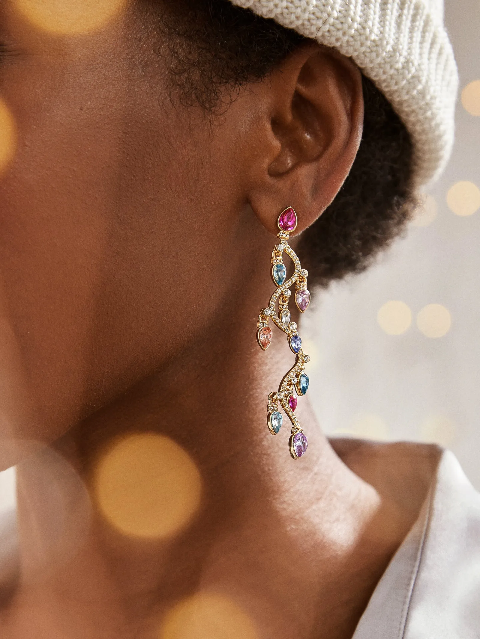 Bright Lights Earrings - Multi/Gold sold by BaubleBar product image thumbnail 2