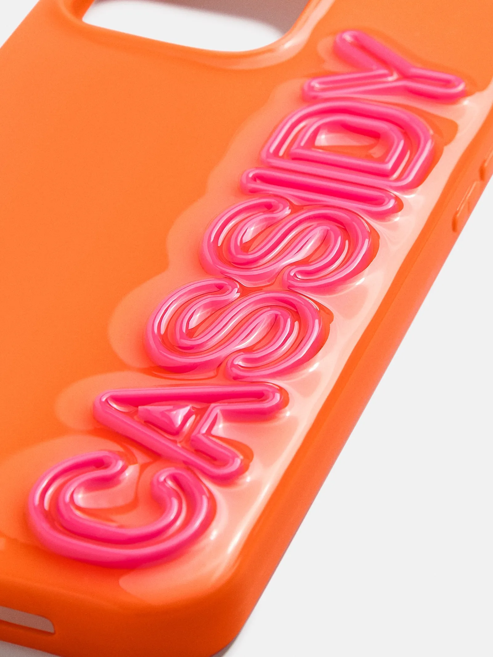 Fine Line Custom iPhone Case - Orange/Hot Pink sold by BaubleBar product image thumbnail 2