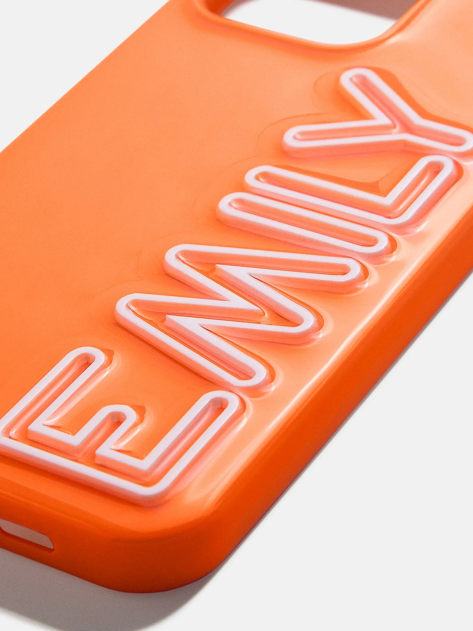 Fine Line Custom iPhone Case - Orange/White sold by BaubleBar product image thumbnail 2