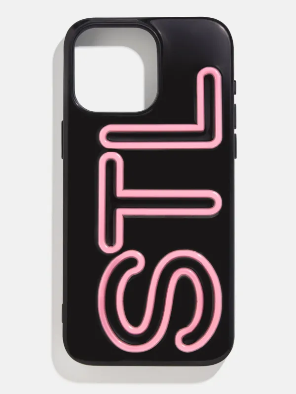 Fine Line Custom iPhone Case - Black/Pink sold by BaubleBar