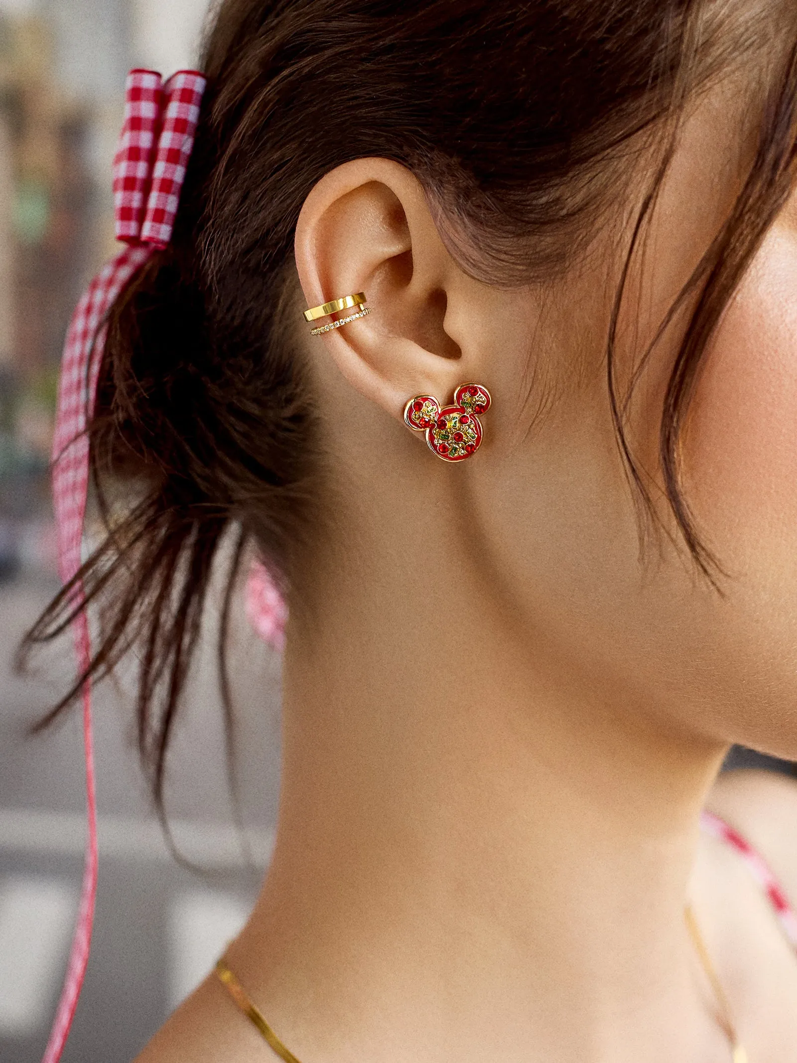 Mickey Mouse Disney Pizza Earrings - Disney Pizza Earrings sold by BaubleBar product image thumbnail 2