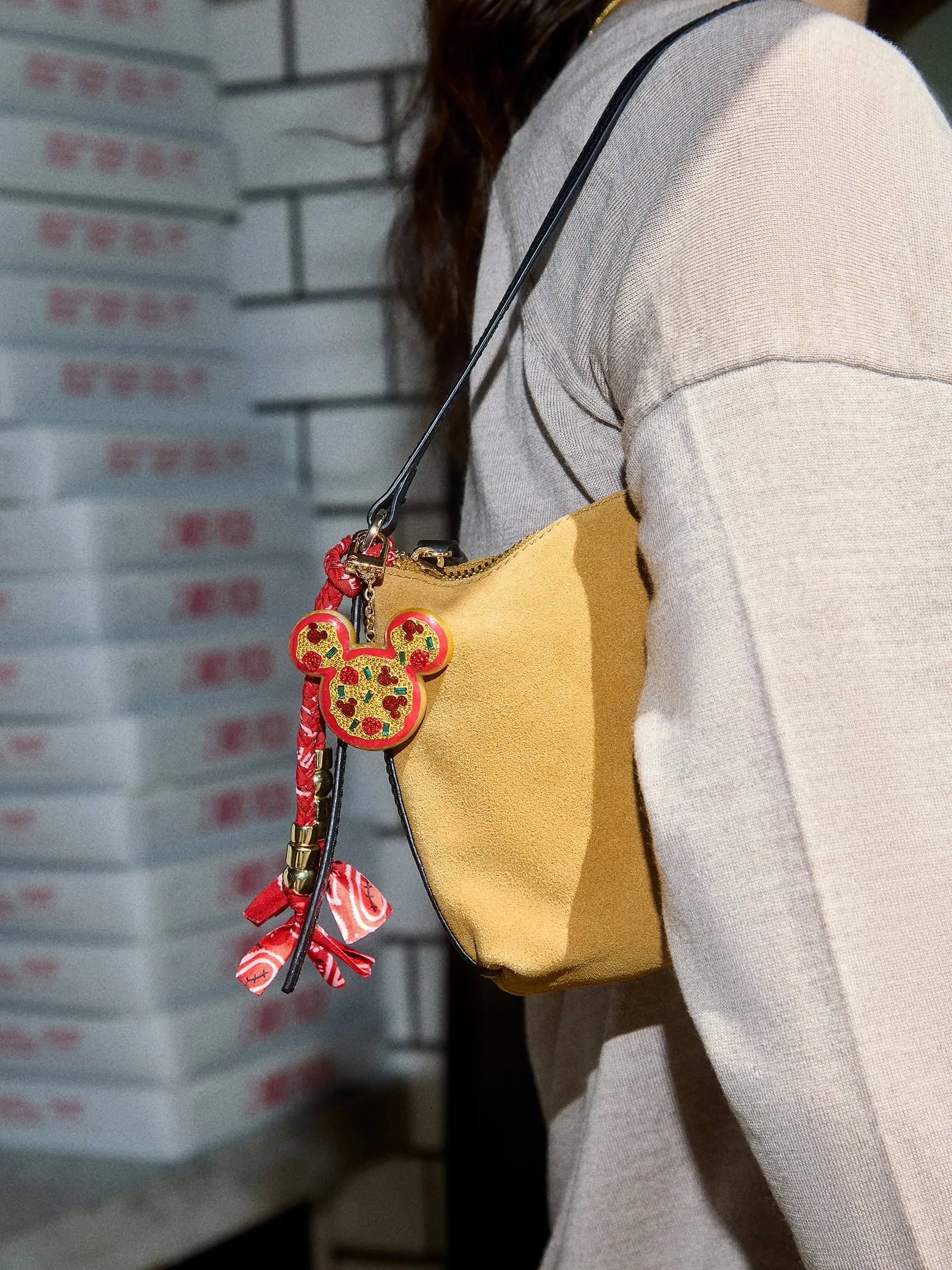 Mickey Mouse Disney Pizza Bag Charm - Disney Pizza Bag Charm sold by BaubleBar product image thumbnail 2