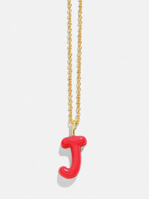 Mini Bubble Initial Enamel Necklace - Red sold by BaubleBar