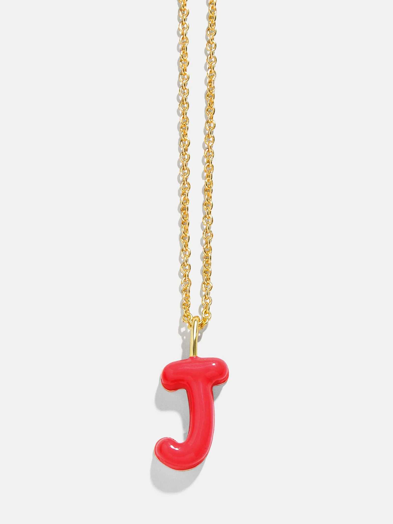 Mini Bubble Initial Enamel Necklace - Red sold by BaubleBar