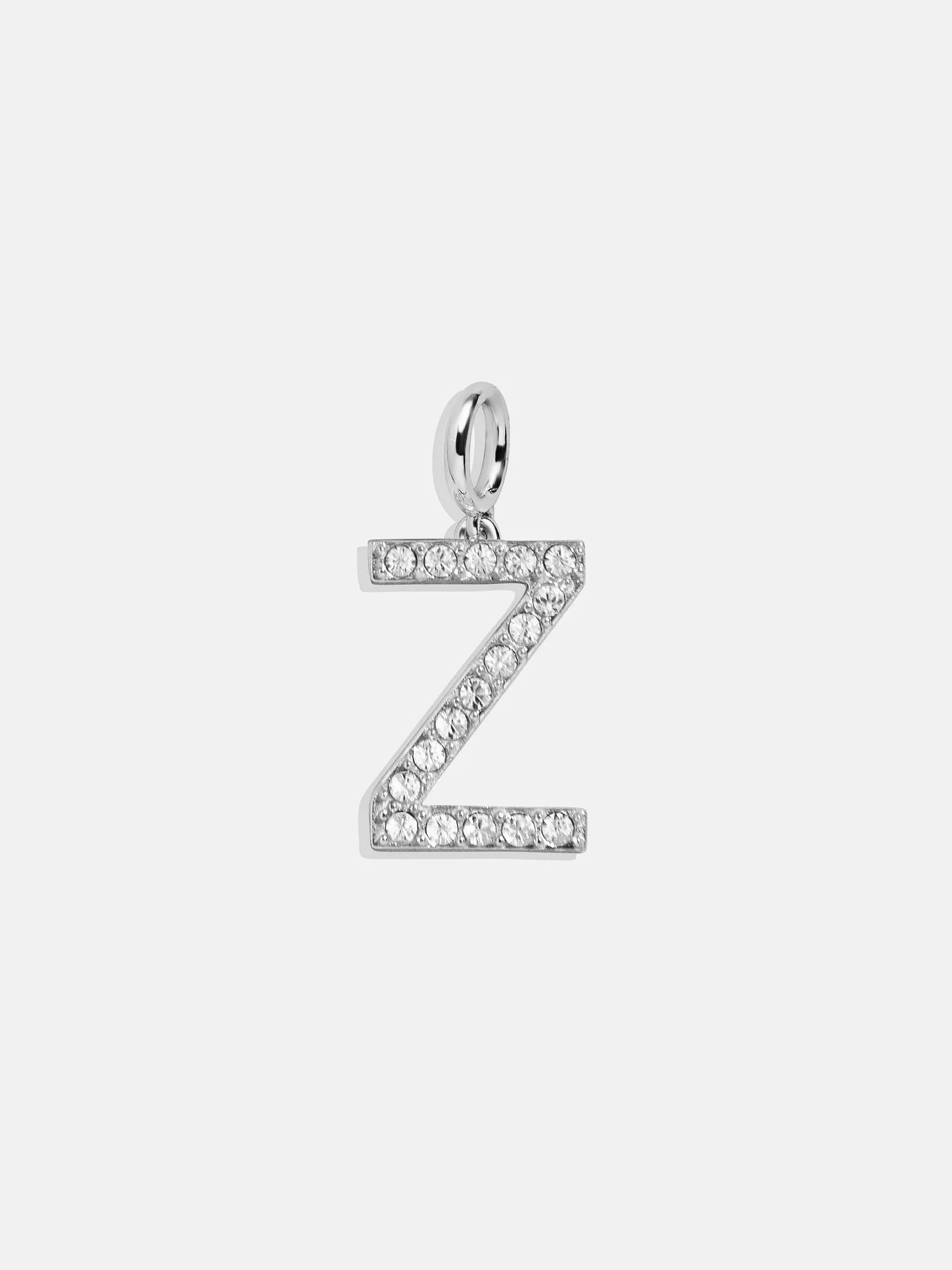 Silver Pave Initial Cluster Charm - Z sold by BaubleBar