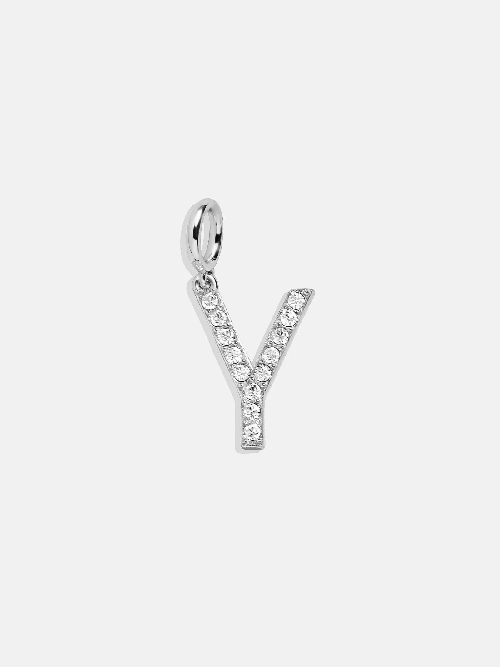 Silver Pave Initial Cluster Charm - Y sold by BaubleBar