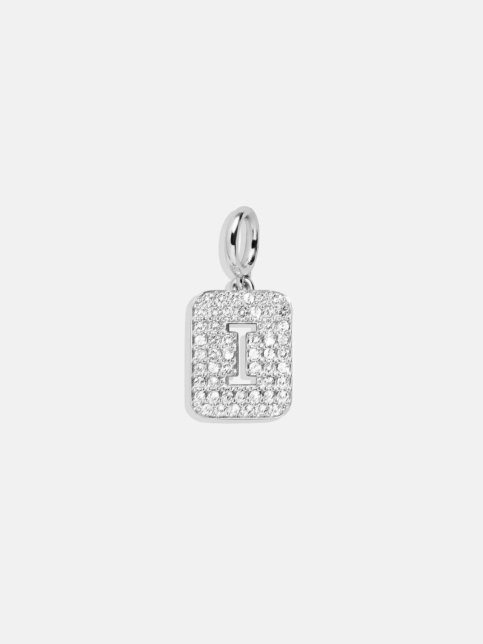 Silver Block Pave Cluster Charm - I sold by BaubleBar