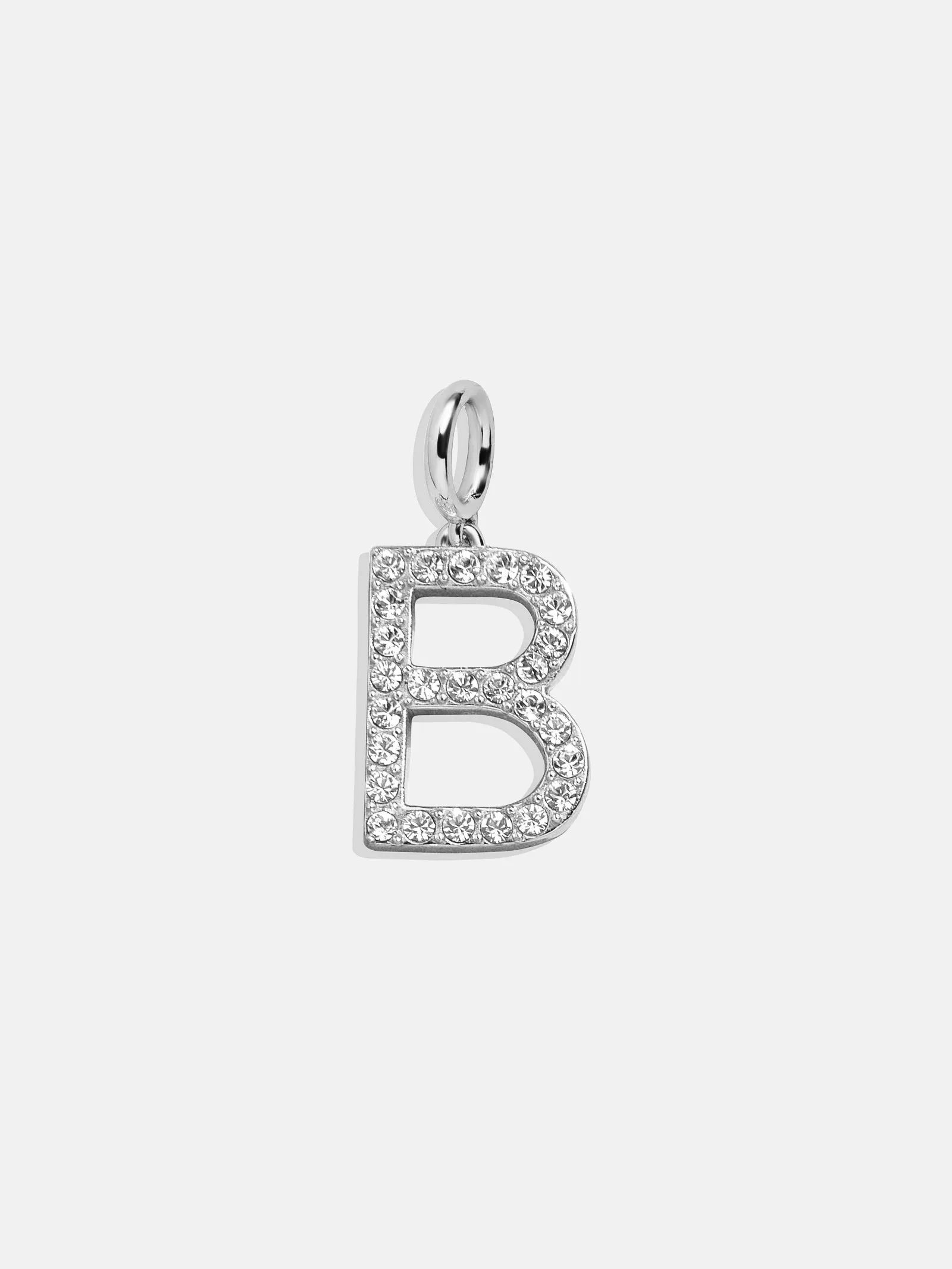 Silver Pave Initial Cluster Charm - B sold by BaubleBar