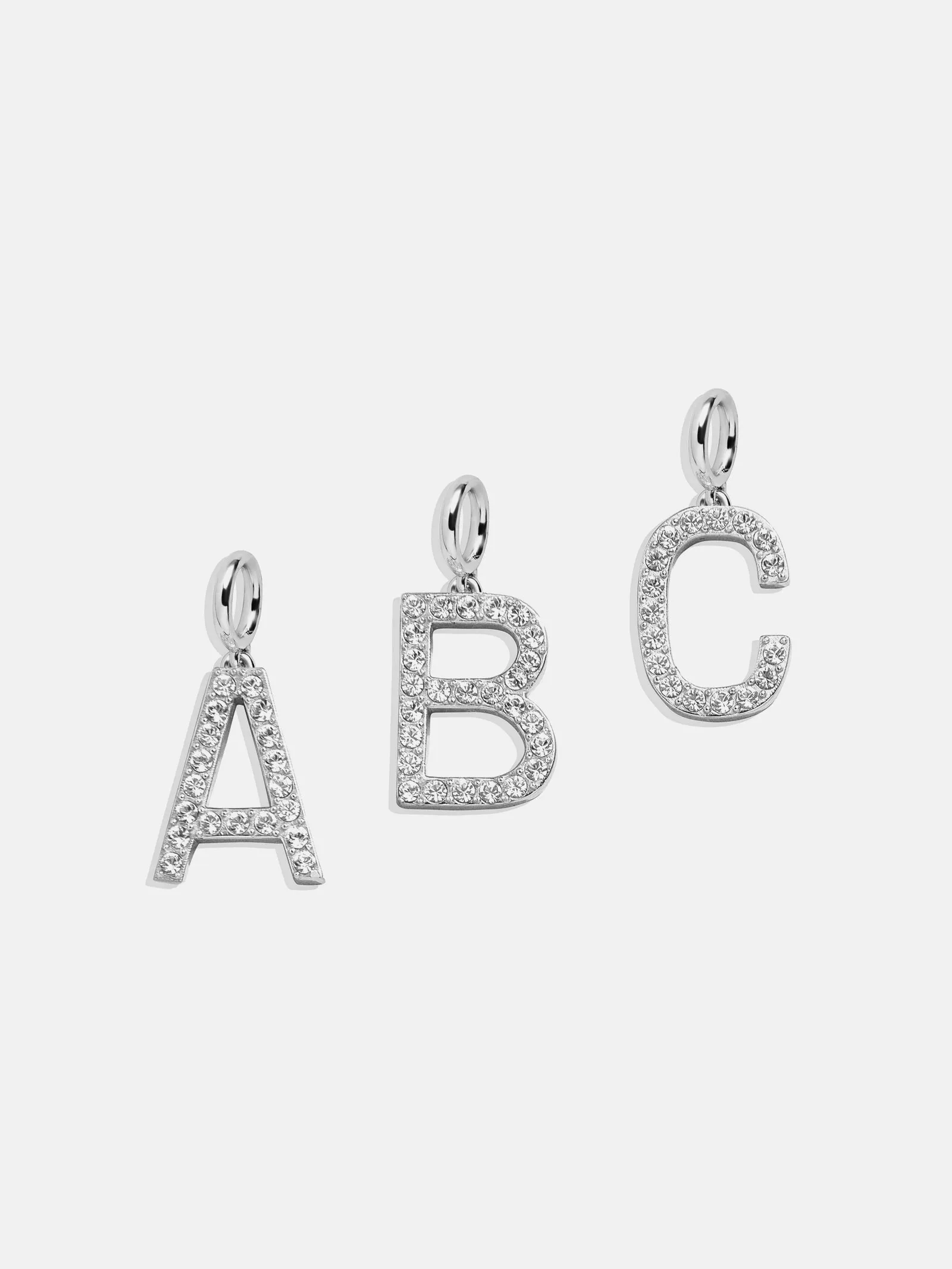 Silver Pave Initial Cluster Charm - A sold by BaubleBar