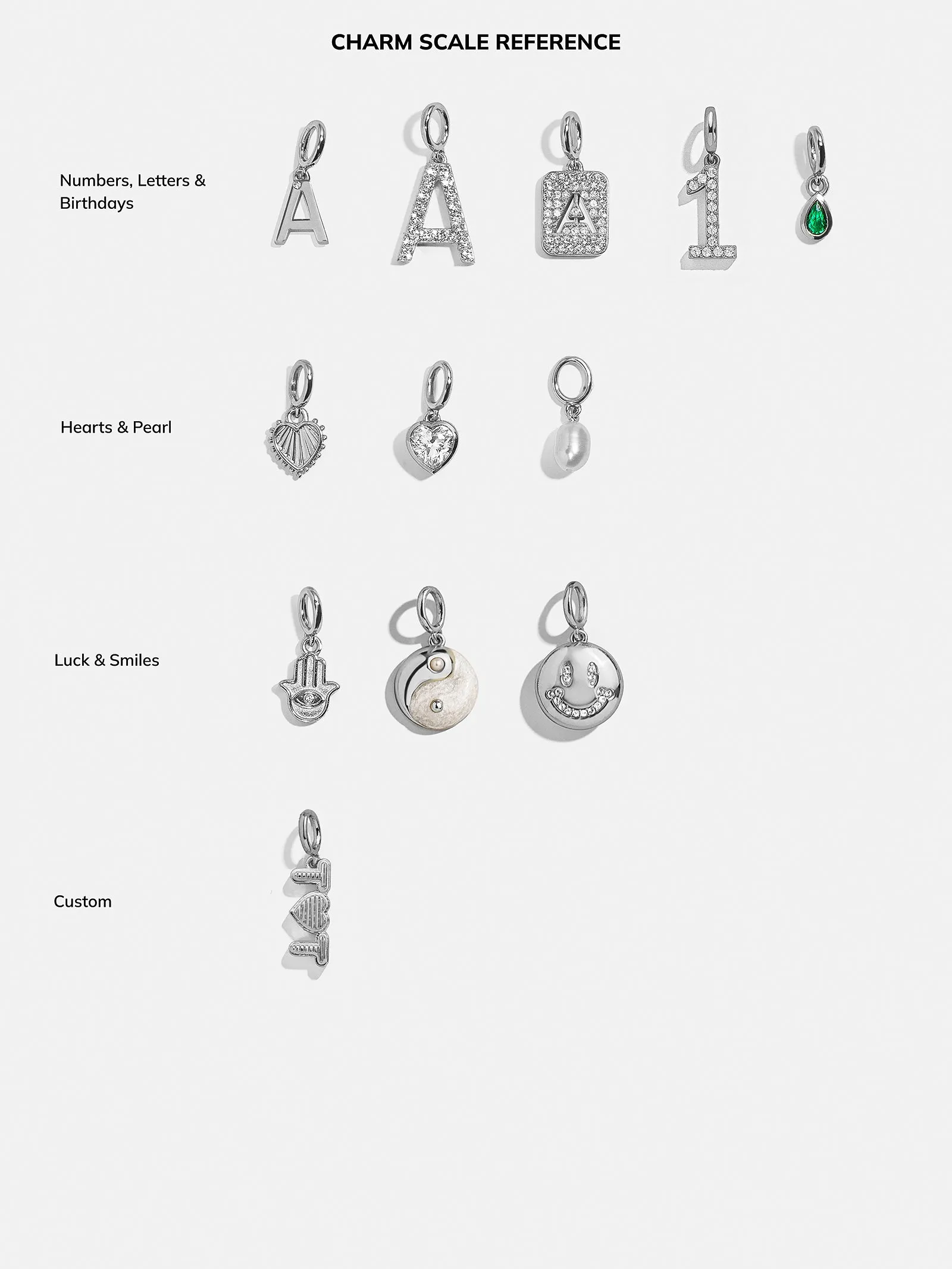 Silver Block Pave Cluster Charm - G sold by BaubleBar product image thumbnail 3