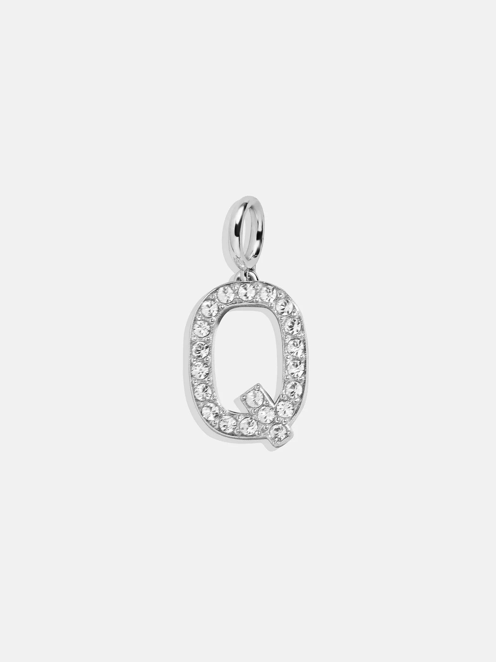 Silver Pave Initial Cluster Charm - Q sold by BaubleBar