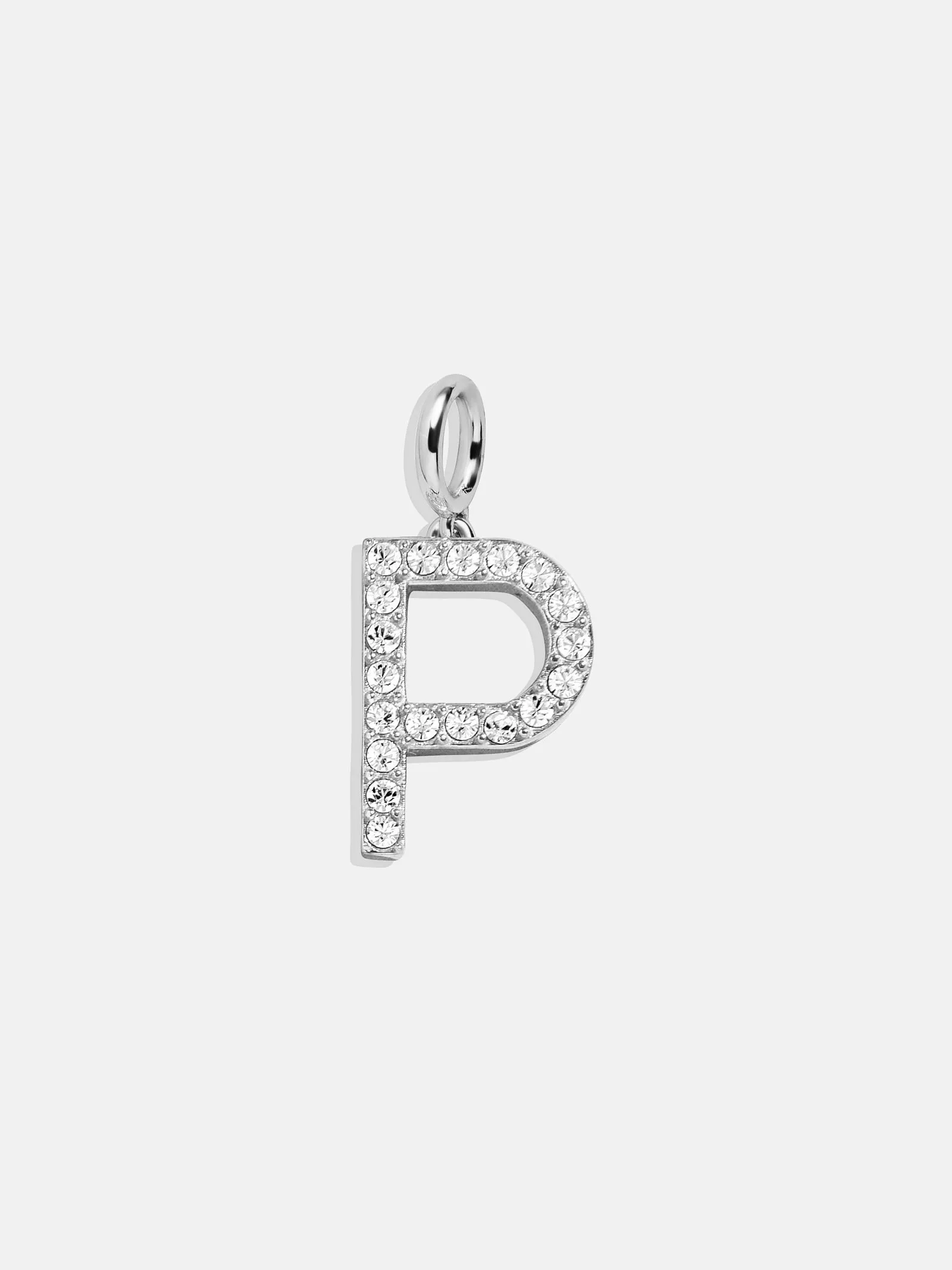 Silver Pave Initial Cluster Charm - P sold by BaubleBar