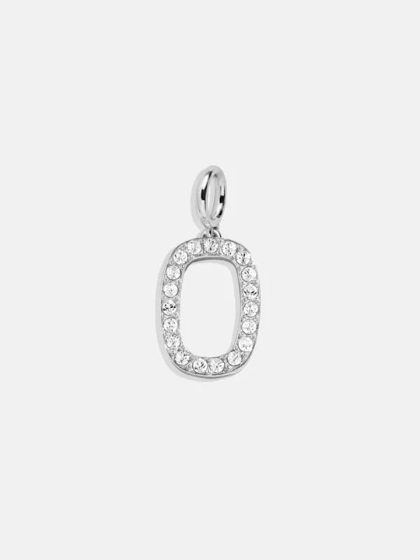 Silver Pave Initial Cluster Charm - O sold by BaubleBar