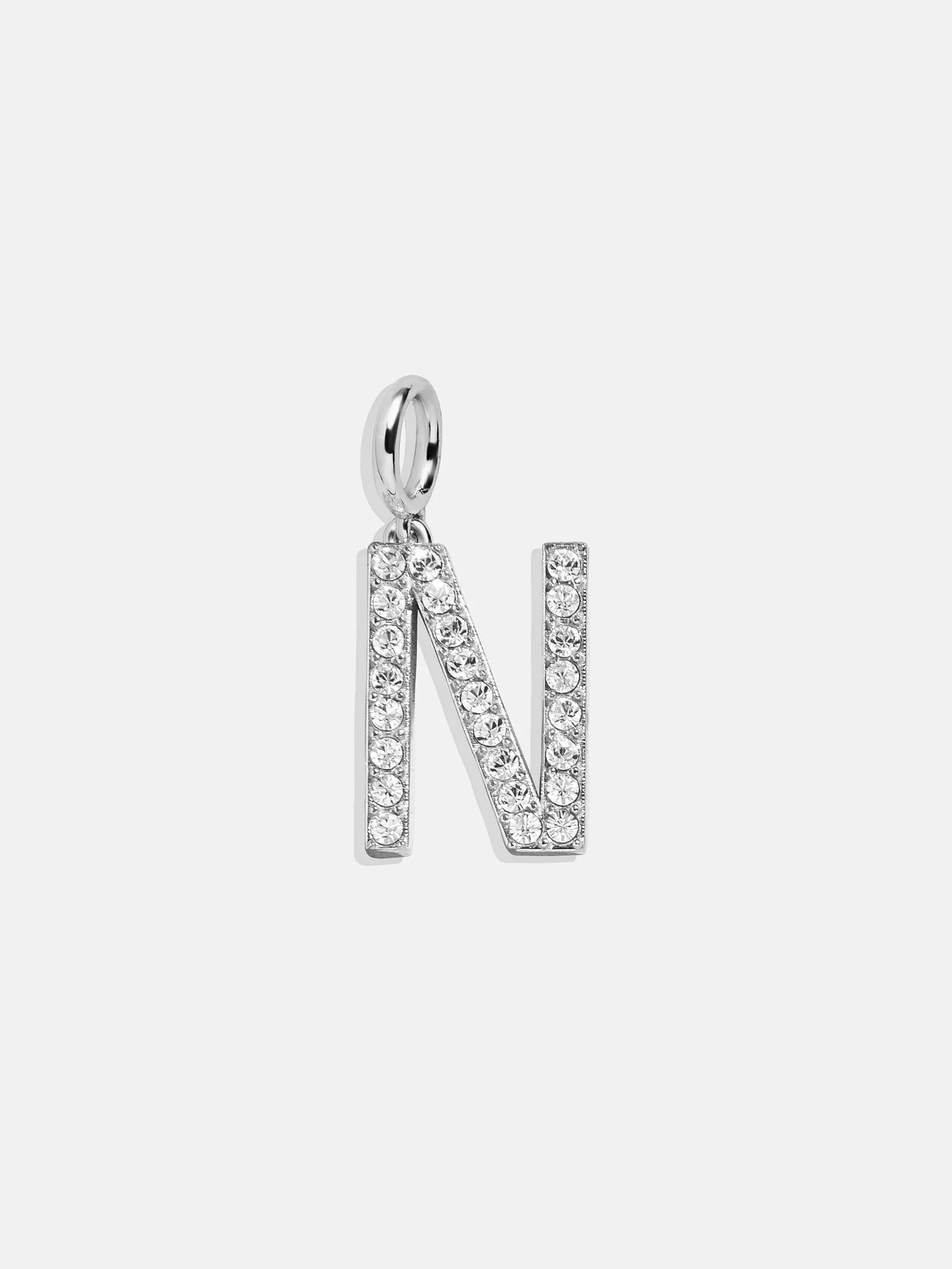 Silver Pave Initial Cluster Charm - N sold by BaubleBar