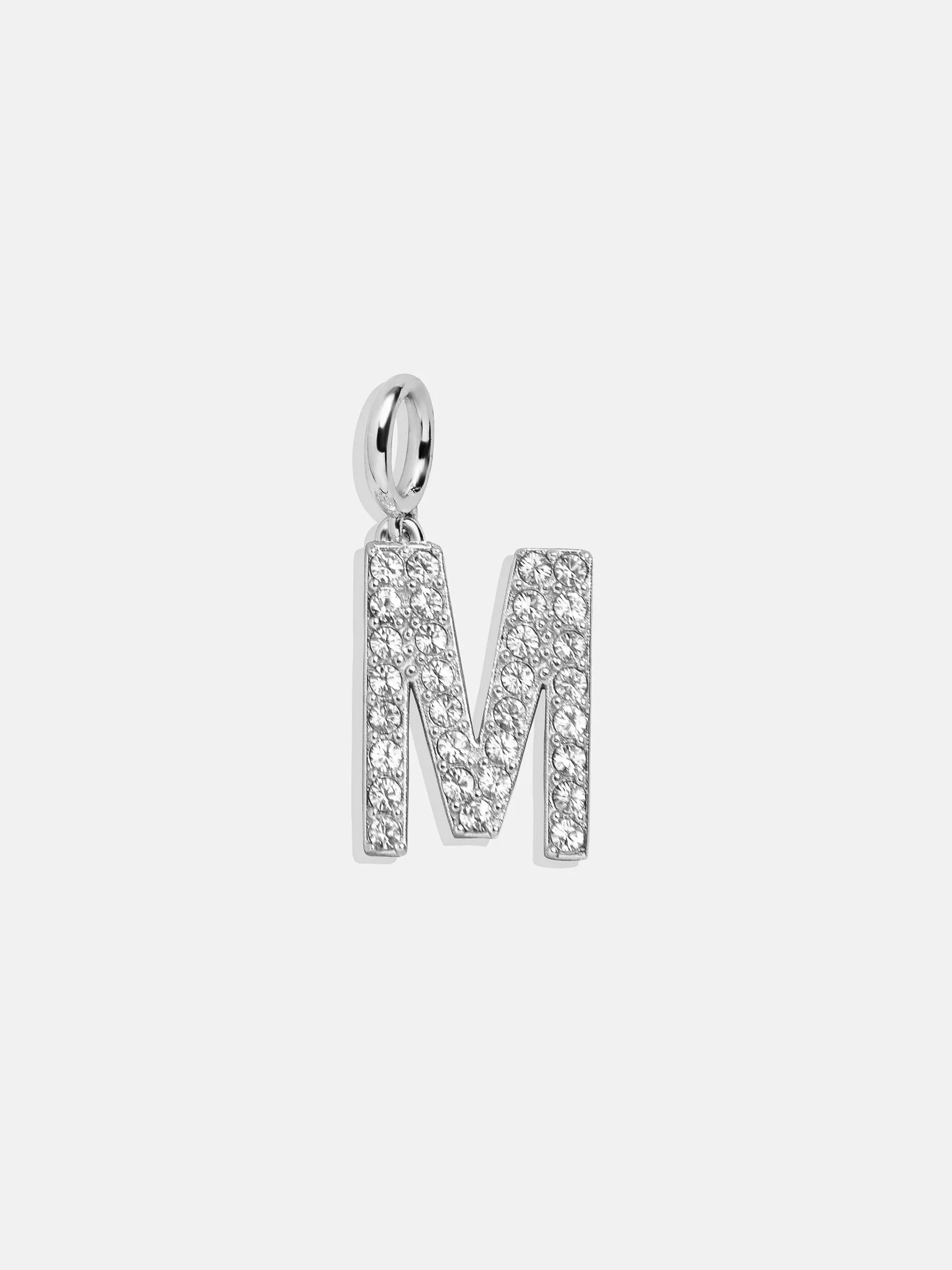 Silver Pave Initial Cluster Charm - M sold by BaubleBar